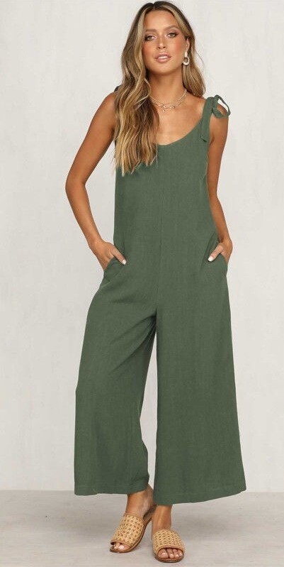 Tuta da donna con spalline A1990 verde militare S