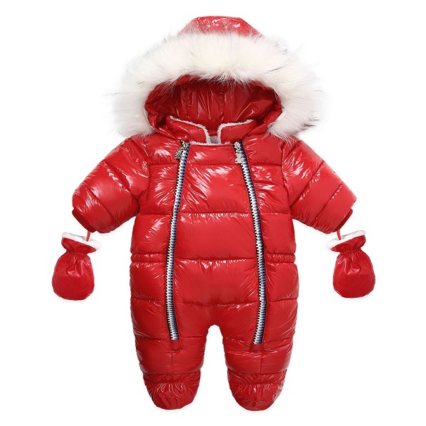 Tutina invernale per neonati T2702 rosso 0-6 mesi