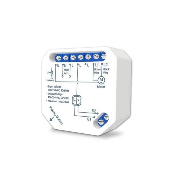 Tuya Smart Life WiFi modul pro rolety a závěsy Jednokanálový ovladač motoru 100–250 V 300 W 2,4 GHz Alexa Google 1