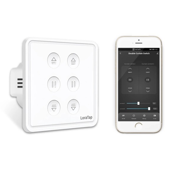 Tuya WiFi Double Switch for Curtains and Blinds EU 86 mm Control of Two Motors Alexa Google App 1