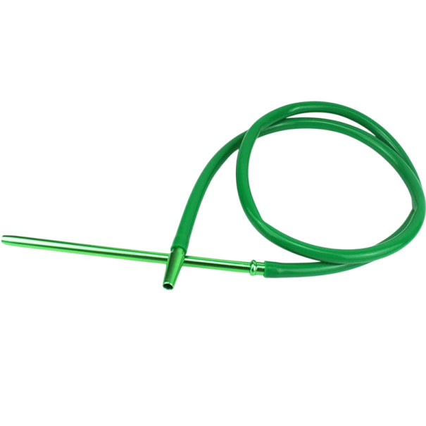 Tuyau en silicone pour chicha Embout en carbone 250 mm Longueur totale 1,7 m Qualité alimentaire Pour accessoires de shisha et hookah vert
