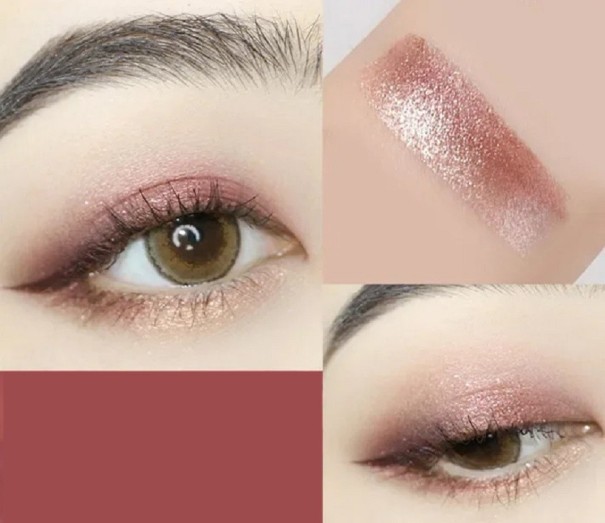 Tvåfärgad shimmer cream shadow Cream shadow stick Cream ögonsminkpenna Vattentät 3