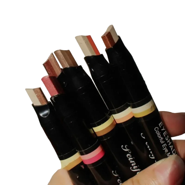 Tvåfärgad shimmer cream shadow Cream shadow stick Cream ögonsminkpenna Vattentät