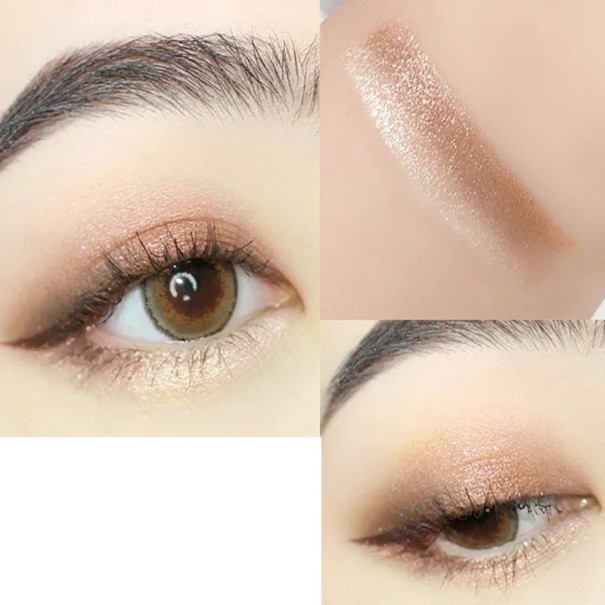 Tvåfärgad skimrande creme shadow Cream shadow stick Vattentät 6