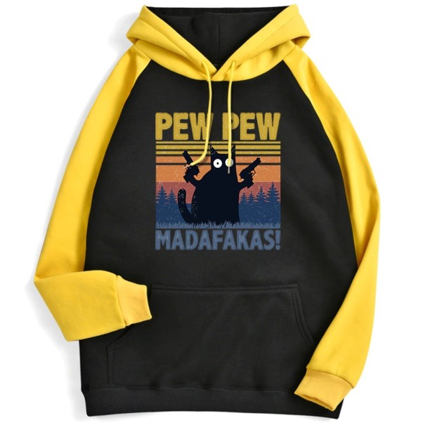 Tweekleurige sweatshirt voor heren F114 geel L