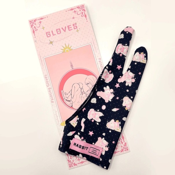 Two-Finger Drawing Glove Size M Wrist Circumference 16-18 cm Gloves for iPad and Graphic Drawing Tablet Comfortable Smooth Drawing 1