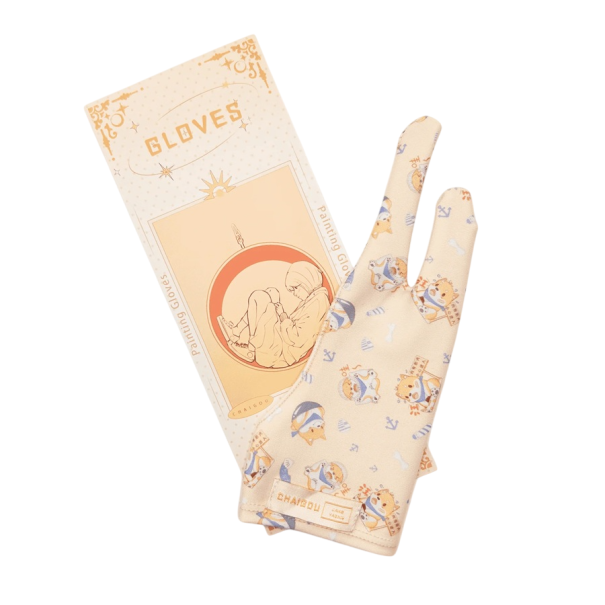 Two-Finger Drawing Glove Size S Wrist Circumference 14.5-15.5 cm Gloves for iPad and Graphic Drawing Tablet Smooth Precise Drawing 1