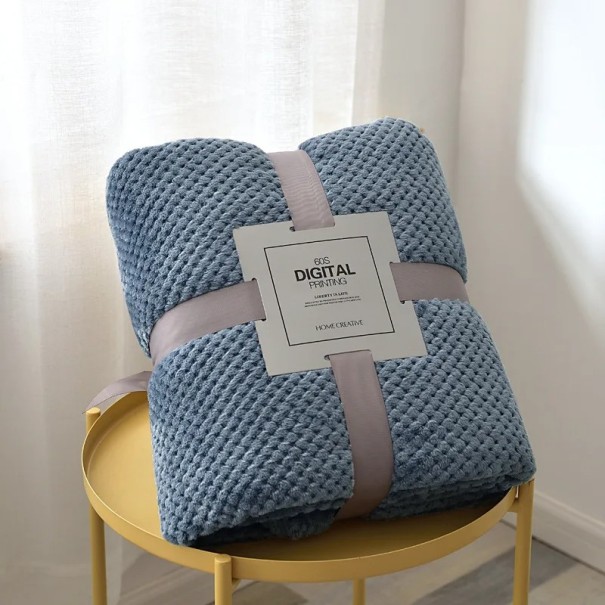 Tyk fleece-tæppe til baby 70x100 cm Farverigt isoleret tæppe Termotæppe til barnevogn og tremmeseng Til nyfødte blå
