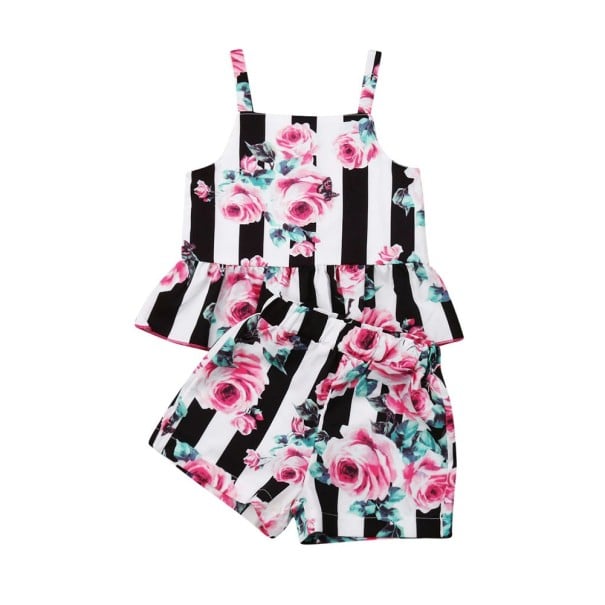 Tyttöjen hihaton paita ja shortsit L1316 6