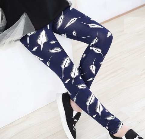 Tyttöjen kuviolliset leggingsit J616 7 L