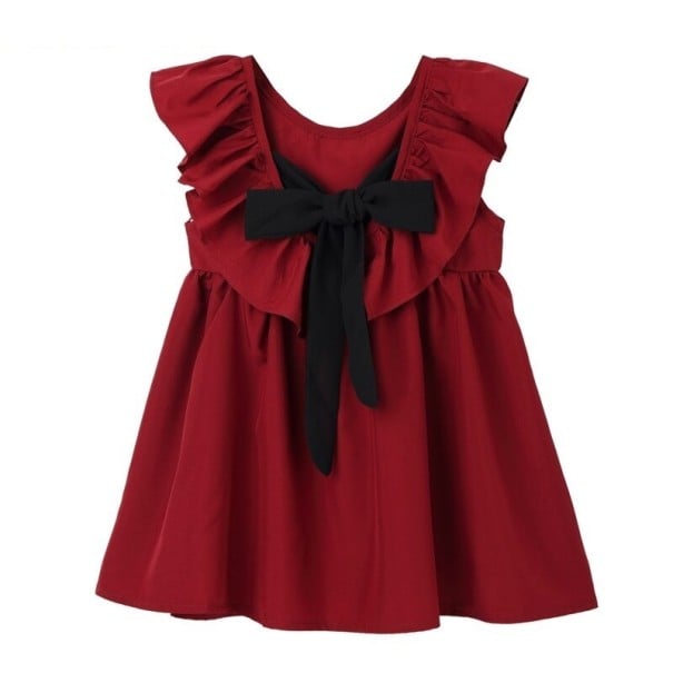 Tyttöjen mekko N295 bordo 6