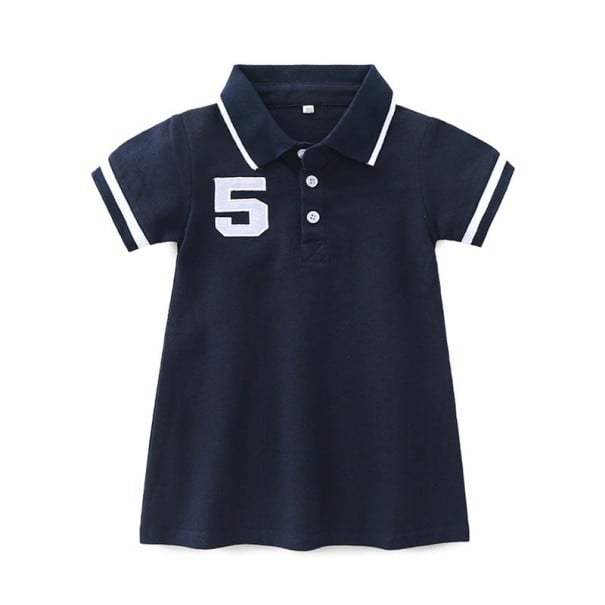 Tyttöjen mekko N338 tummansininen 3