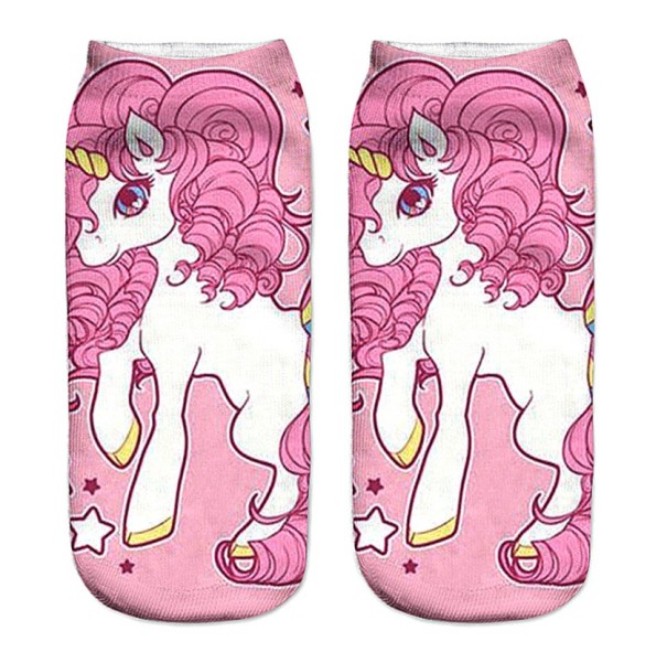 Tyttöjen nilkkasukat yksisarviskuviolla 5