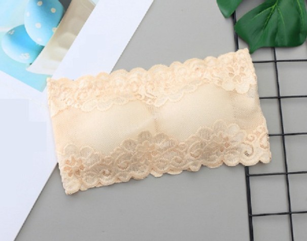Tyttöjen pitsinen bralette-rintaliivit Beige