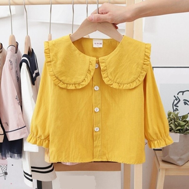 Tyttöjen pusero L1737 keltainen 9-12 kuukautta A