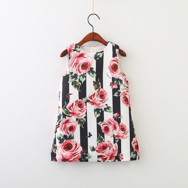 Tyttöjen raidallinen mekko A2671 3