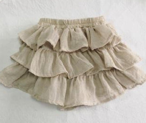 Tyttöjen shortsit N686 beige 4