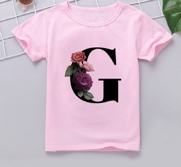 Tyttöjen T-paita kirjaimella B1564 8 G