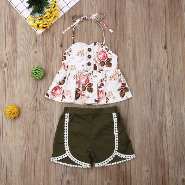 Tyttöjen toppi ja shortsit L1431 2