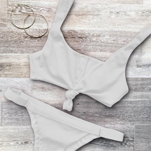 Tyylikäs naisten seksikäs bikini J2746 valkoinen S