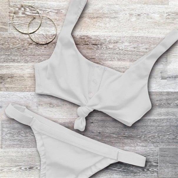 Tyylikäs naisten seksikäs bikini J2746 valkoinen XS