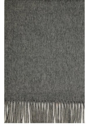 Tyylikäs unisex-huivi 100% villaa tummanharmaa