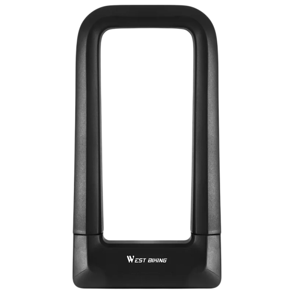 U zámek na kolo s dvojitým odemykáním 21 × 11 cm, šířka třmenu 7 cm, zamykací systém s klíčem, držák na rám kola 1