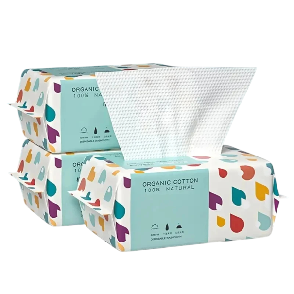 Ubrouști demachianți uscați 15 x 20 cm 100% bumbac organic Ubrouști de curățare de unică folosință 1