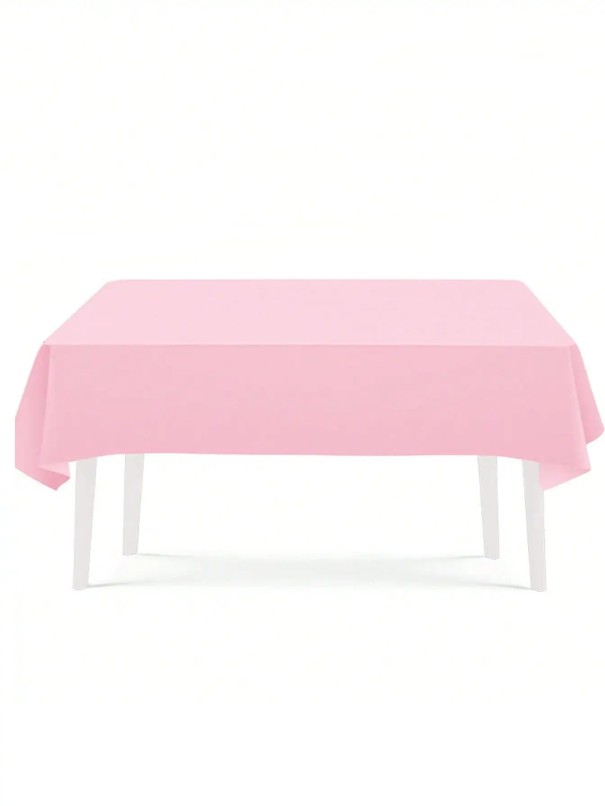 Ubrus na stůl 137 × 274 cm Světle růžový party ubrus Dekorační ubrus na narozeniny svatbu baby shower stolní dekorace 1