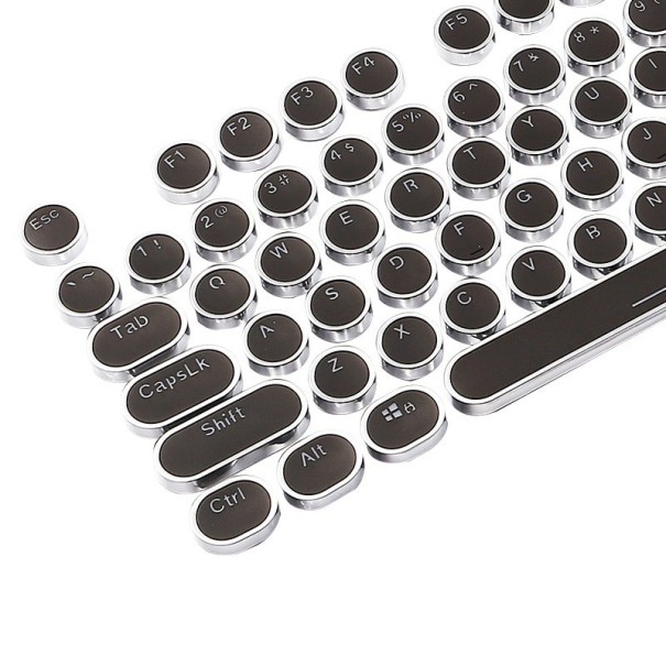 Udskiftelige runde tastaturtaster sort