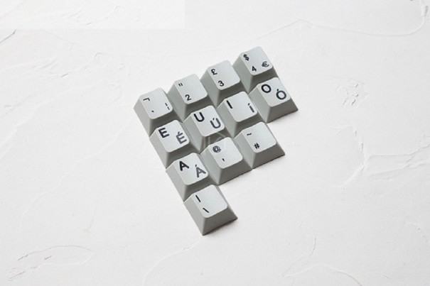 Udskiftelige taster til internationalt tastatur 1