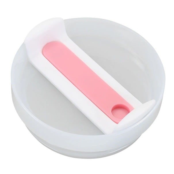 Udskiftningslåg til Stanley Cup 10 x 4 cm Plastiklåg med silikoneforsegling Spildsikkert låg Låg med sugerørshul Termokrus lyserosa