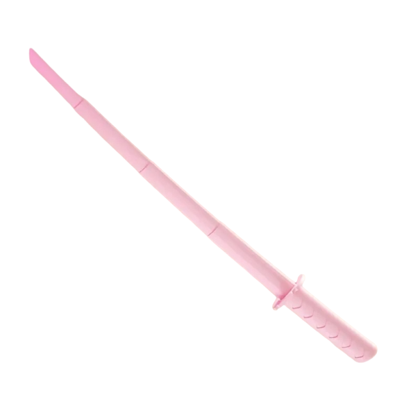 Udtrækkelig katana Udtrækkeligt samuraisværd Replika af en katana 60 cm Sikkert legetøj til børn rosa