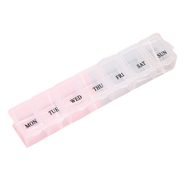 Ugentlig medicindispenser transparent