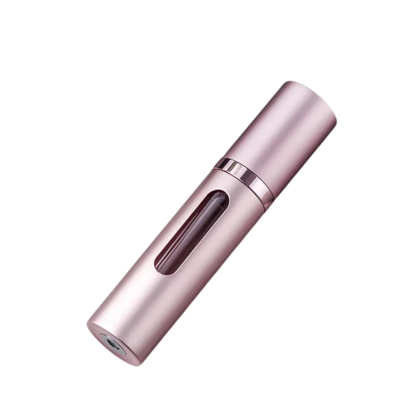 Újratölthető parfüm porlasztó 8ml matt design hordozható alumínium ötvözetből készült szórófejes palack megerősített üveg kozmetikai utazótartály rózsaszín