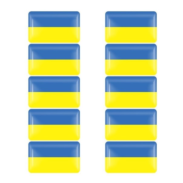 Ukrainas flagga klistermärke 10 st. 1