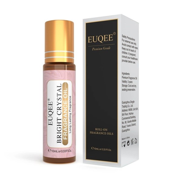 Ulei aromatic pentru femei 10 ml cu aplicator roll-on Mic parfum natural pentru piele Miros dulce Ambalaj de călătorie Pentru geanta ta Utilizare zilnică Bright Crystal