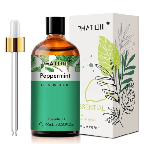 Ulei esențial 100 ml cu picurător de sticlă Ulei parfumat pentru aromoterapie pentru difuzor Parfum natural Relaxare Picurător Peppermint