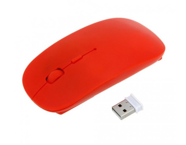 Ultra sottile mouse wireless 1600 DPI rosso