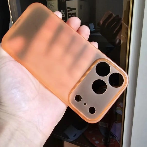 Ultra tenký matný kryt pro Apple iPhone 17 Minimalistický ochranný obal Lehký design oranžová