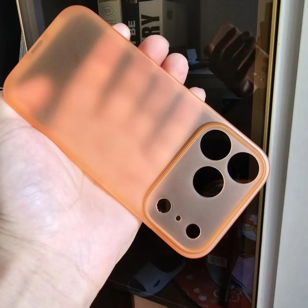 Ultra tynd mat cover til Apple iPhone 17 Pro Minimalistisk beskyttelsesetui Let design Modstandsdygtig over for fingeraftryk orange