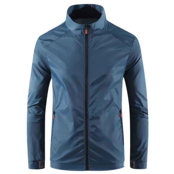 Ultradünne Windjacke für Herren, atmungsaktive Reißverschlussjacke, UV-beständige, leichte Sportjacke für den Sommer, verstaubare Rucksackjacke blau XL