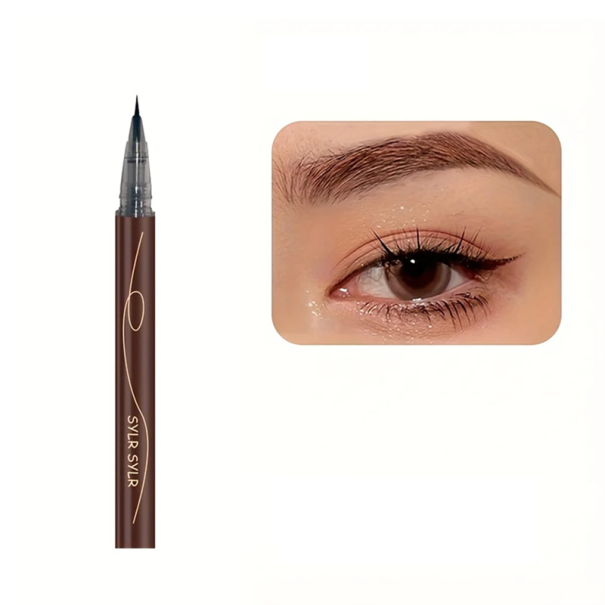 Ultrafijn waterproof wenkbrauwpotlood 0,008 mm Langdurige make-up Zweet- en veegvast 12,5 x 0,8 cm Hooggepigmenteerd precisiepotlood donkerbruin