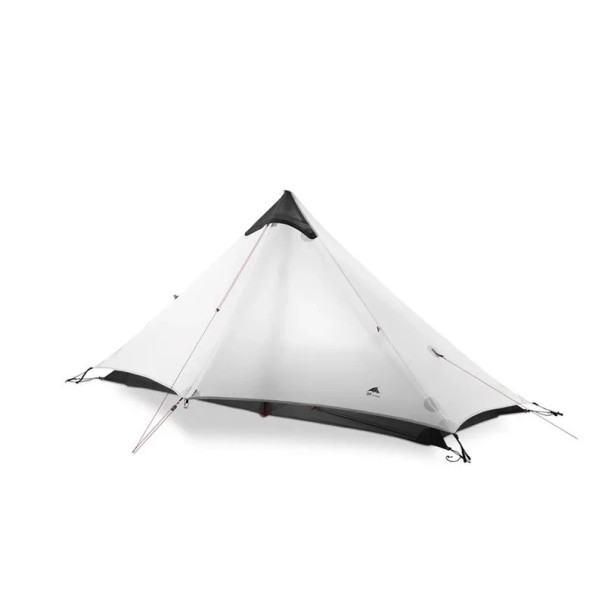 Ultraleichter Zelt für 1 Person 210 x 245 x 125 cm 15D silikonisiertes Nylon Vierjahreszeiten Expeditionszelt für Bergtouren und ganztägige grau