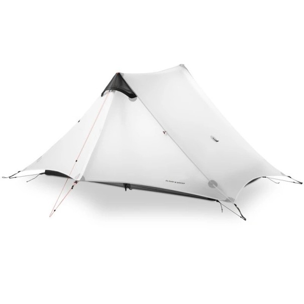 Ultraleichter Zelt für 1 Person 270 x 220 x 125 cm 15D silikonisiertes Nylon Vierjahreszeiten Expeditionszelt für Bergtouren und Reisen grau