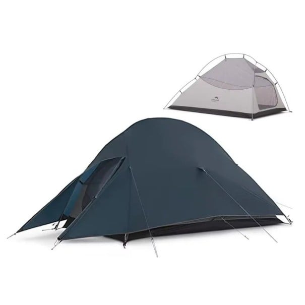 Ultraleichter Zelt für 2 Personen 200 x 210 x 125 cm aus strapazierfähigem 20D Nylon Trockensaison-Zelt mit hoher Wasserbeständigkeit blau