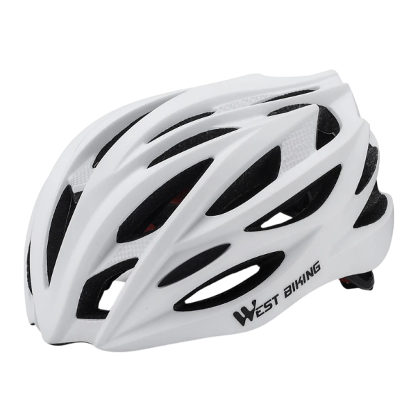 Ultralekki kask rowerowy MTB dla mężczyzn i kobiet 54-62 cm Wygodny Wentylacja Bezpieczny kask rowerowy Oddychająca konstrukcja Sportowy styl biały