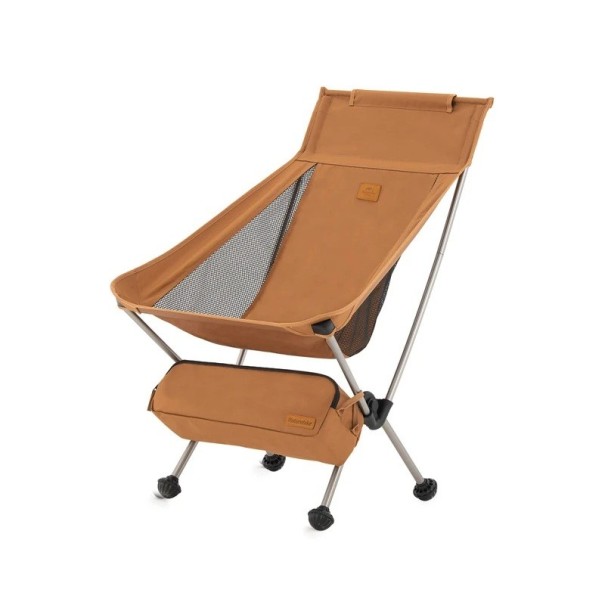 Ultralight Folding Fishing Chair 44 x 38 x 86 cm Load Capacity 120 kg Compact Fishing Chair Camping Chair Lightweight Outdoor Chair khaki