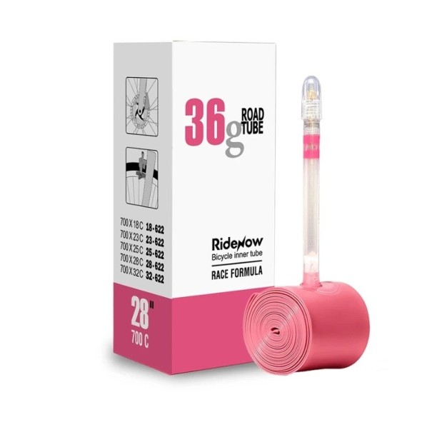 Ultralight RideNow TPU Inner Tube 36 g with French Valve 65 mm 700×18C-32C Road Bike Durable Tube with Excellent Sealing 1