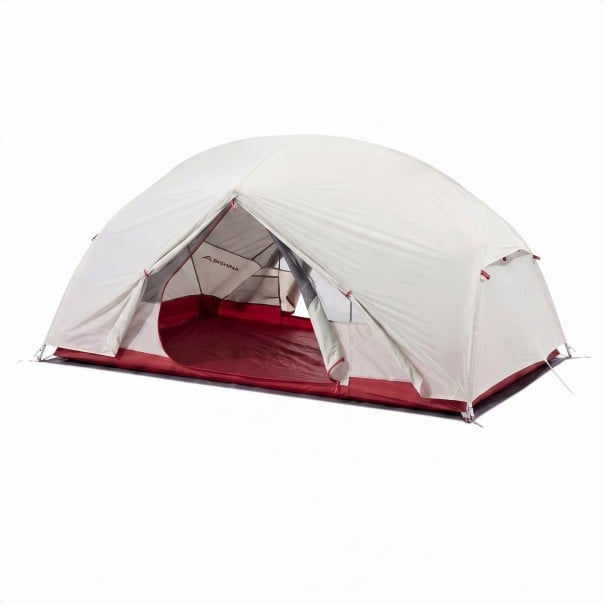 Ultralight Tent for 2 Persons Freestanding with Two Entrances 210 x 140 x 110 cm 2.4 kg Silicone Nylon 20D Grey For Camping and Hiking 1